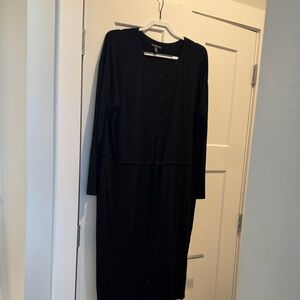 Eileen Fisher Classic Black Long Sleeve Dress